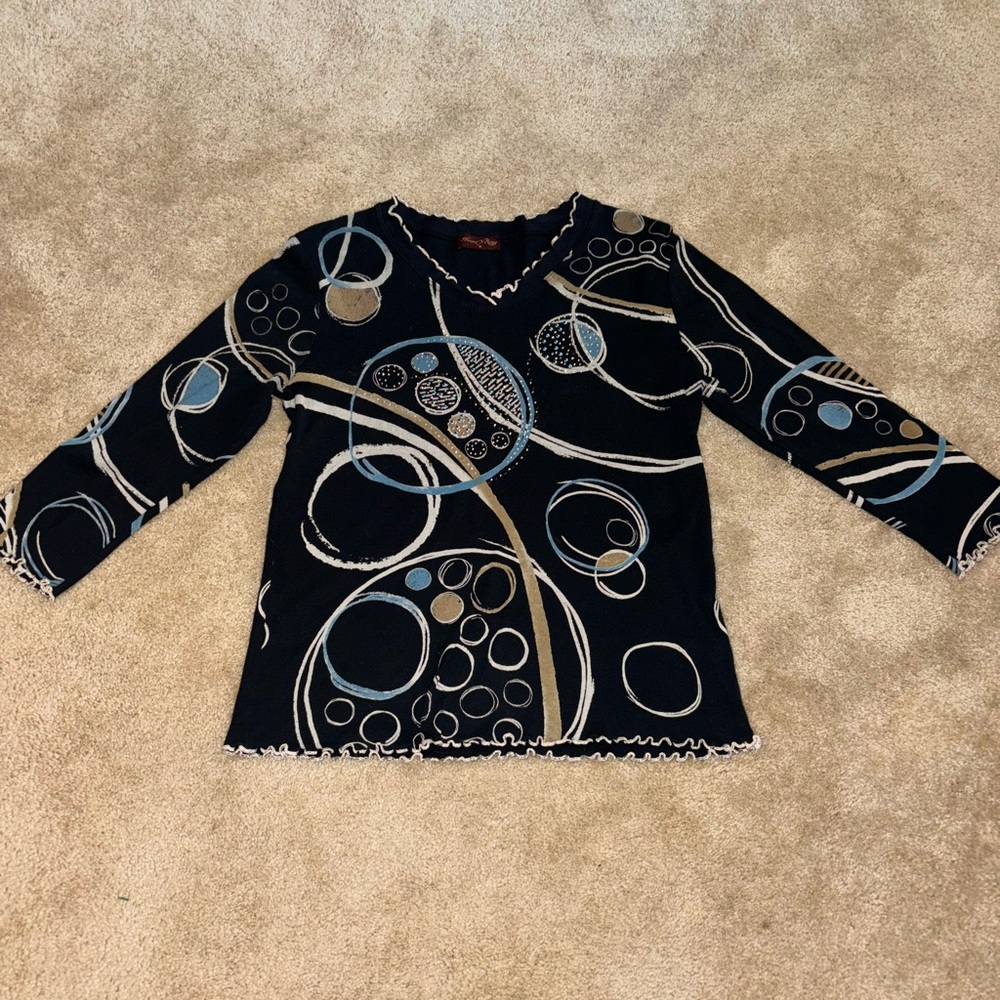 Flower N Ring Abstract Shirt M